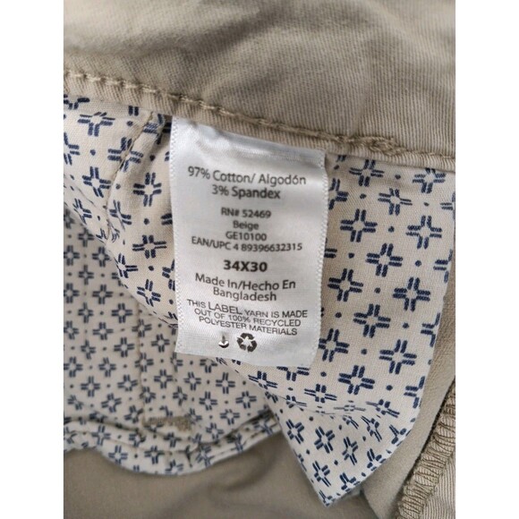 Mens George Khaki Pants 34x30 - Picture 5 of 7